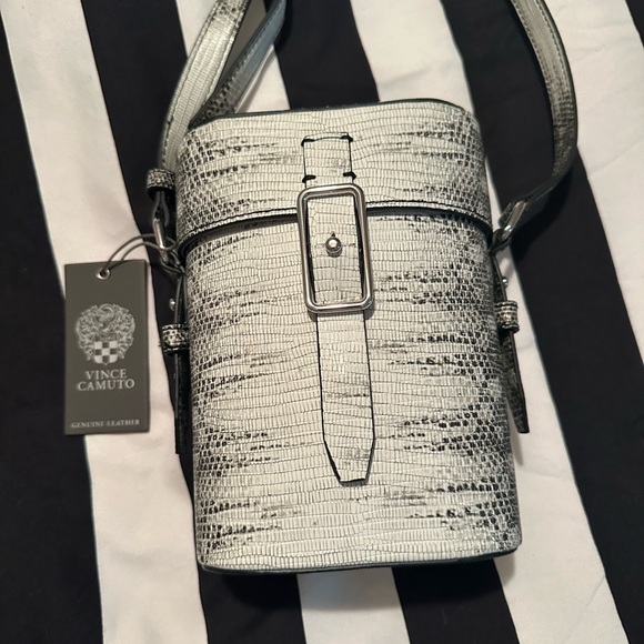 Vince Camuto | Silver Snakeskin Crossbody Bag | NWT - Picture 2 of 3